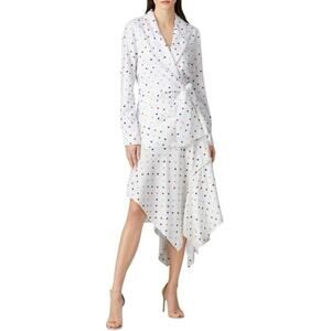 N12H White Polka Dot Wonderland Skirt Size Small Vintage Retro